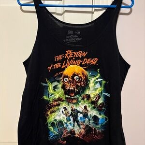 Black 'The Return of the Living Dead' Tank Top Women Medium Cavity Colors